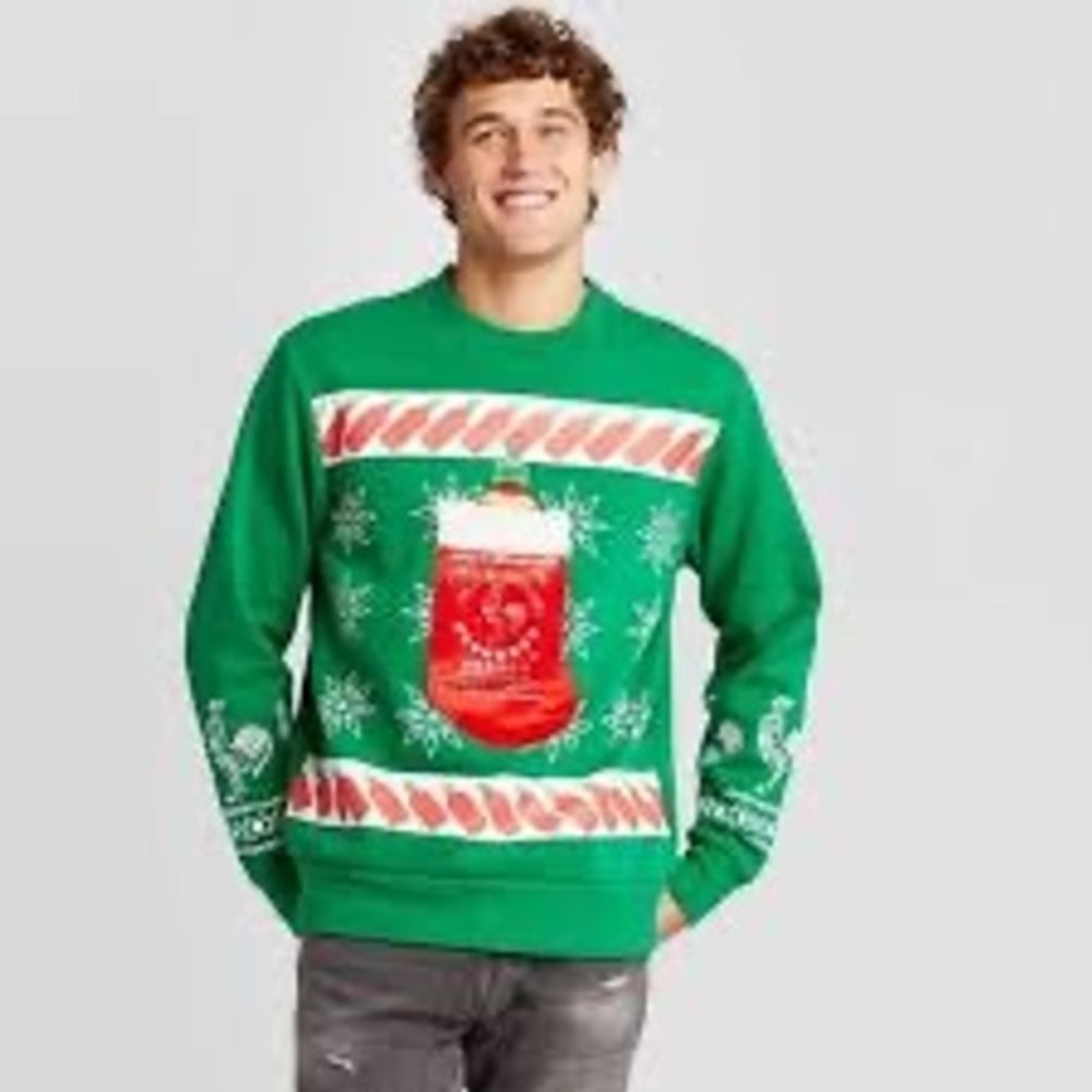 Christmas Sriracha Hot Chili Sauce Holiday Sweatshirt Small Christmas Stocking